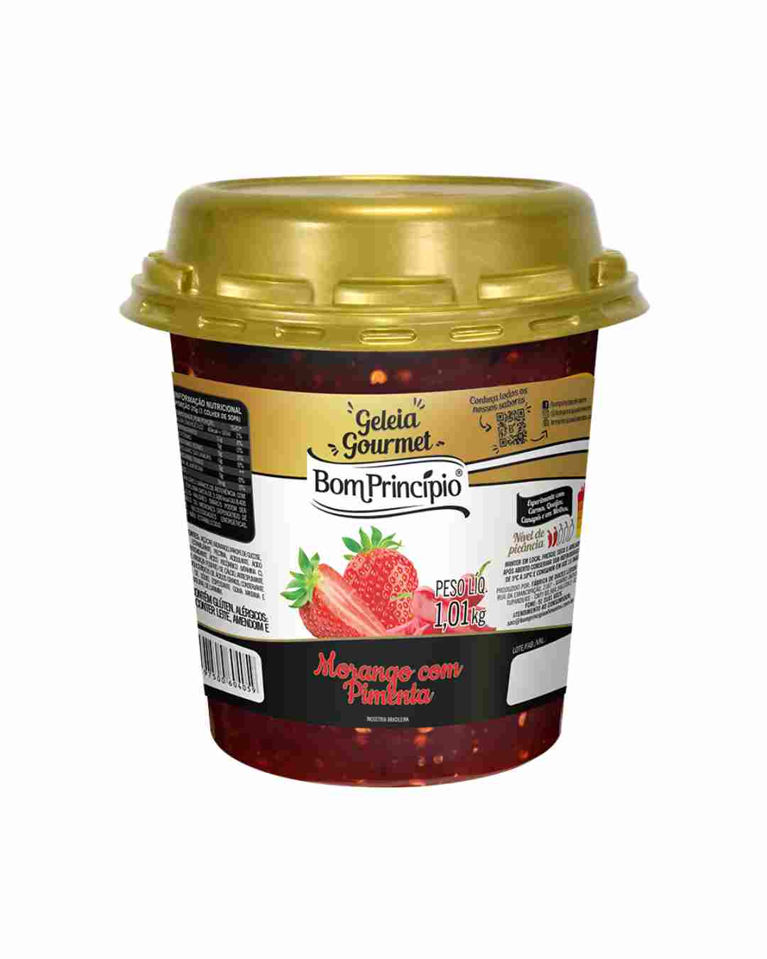 Geleia de Morango com Pimenta Bom Principio 1,01kg
